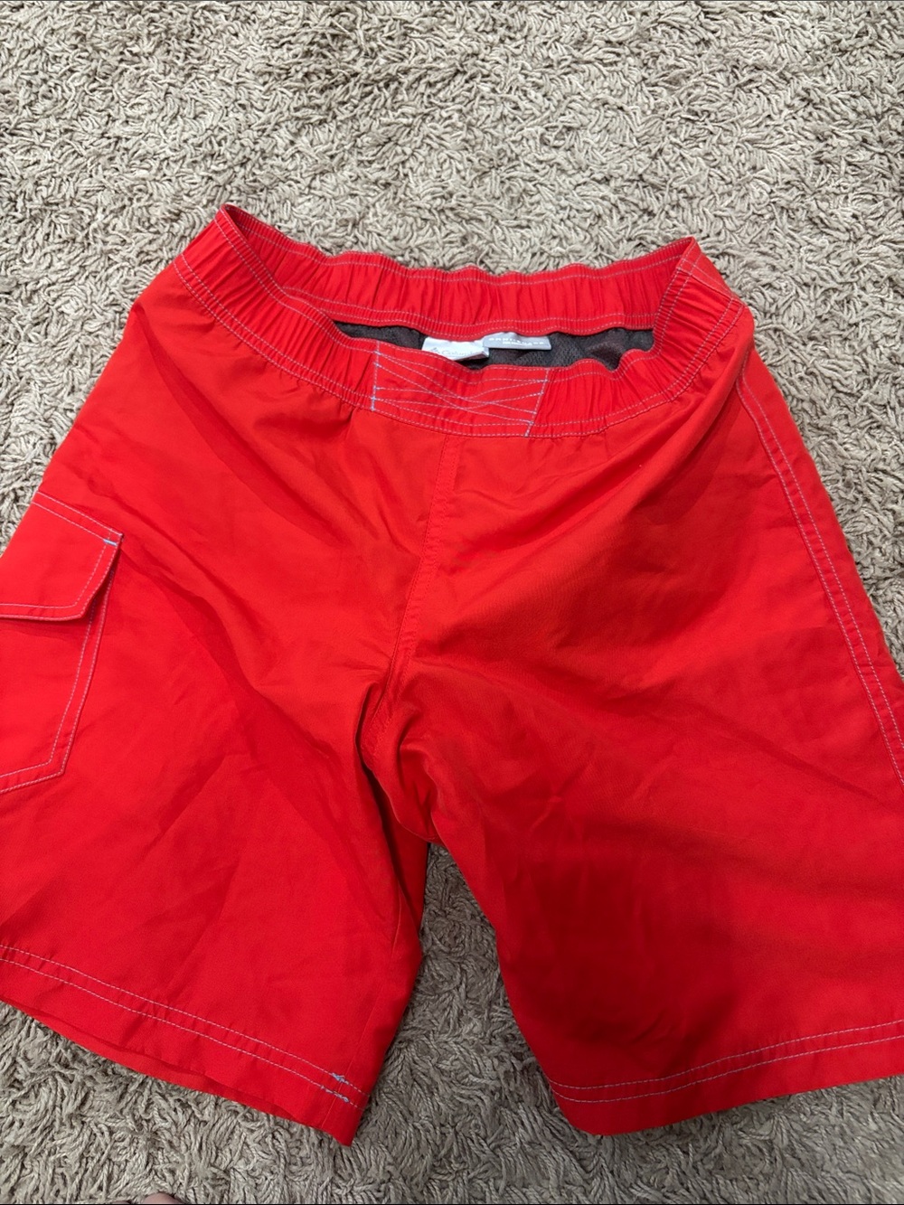 Columbia Bright Red Boys' Swim Trunks